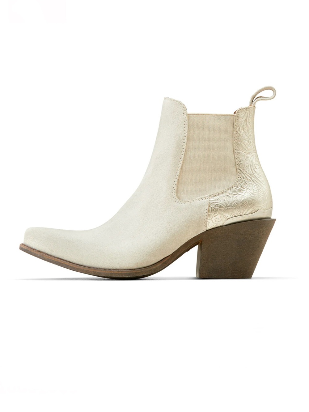 NIB ivory / cream Ariat Bradley short western boot 8